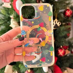 Sonix Transparent Case with Colorful Mushroom Design 14 plus